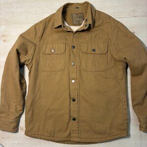 Jachs New York Men's Sherpa Lined Canvas Shirt Jacket Size Medium